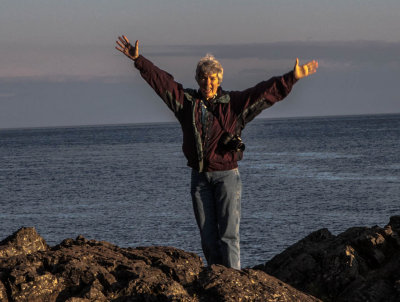 Cheryl at Lime Kiln Light House
