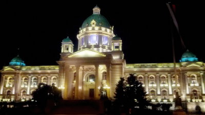 Parliament at night