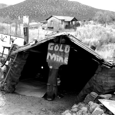 An old gold mine entrance 