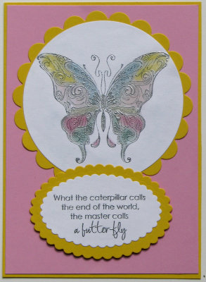 Butterfly card - pastels