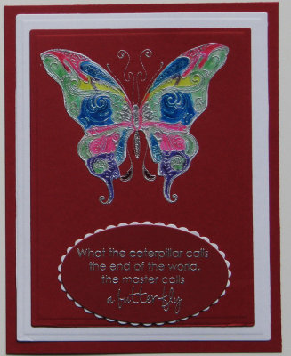 Butterfly card in darker colors