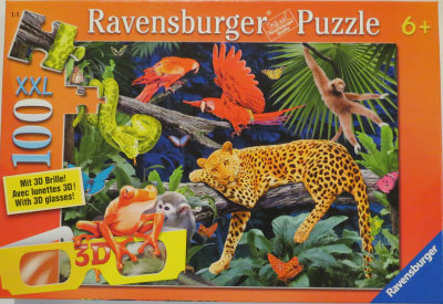 Ravensburger Puzzle : 100 piece : Wild Jungle 3D