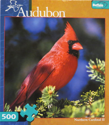 Buffalo Puzzle :  500 piece : Audubon,  Northern Cardinal II