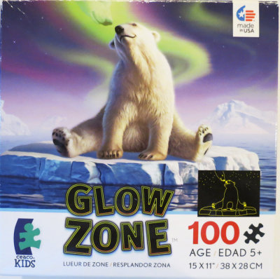 Ceaco KIDS, Glow Zone : 100 piece : Polar Bear