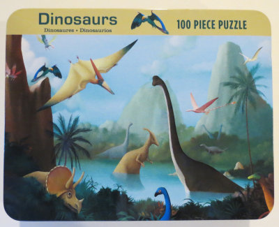 Mudpuppy : 100 piece : Dinosaurs In metal tin