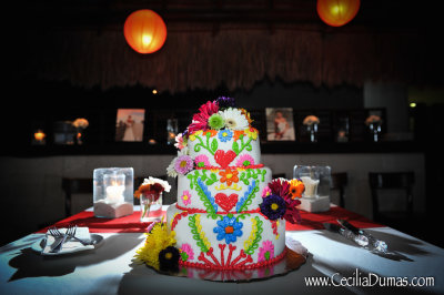 Mexican folk wedding cake. Photo by Cecilia Dumas