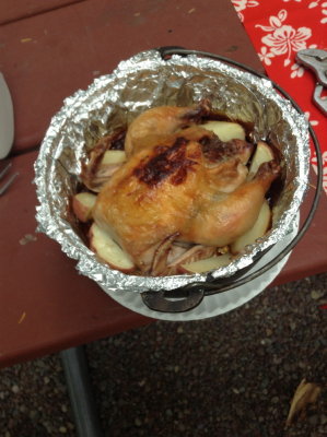 Cornish Hen in Dutch Oven - Yumm
