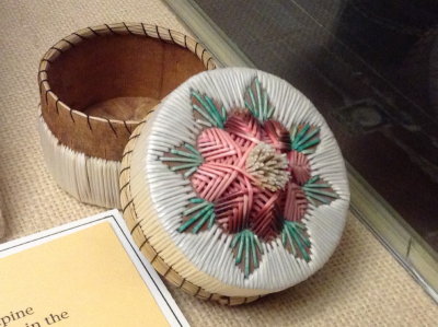 Porcupine Basket in Buffalo Nations Museum, Banff