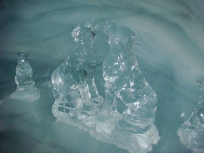 Ice cave carvings