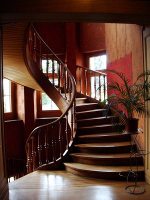 The villa's main stairway