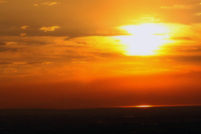 Setting Sun over Salt Lake