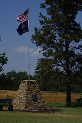 Flag at the Center of the United States