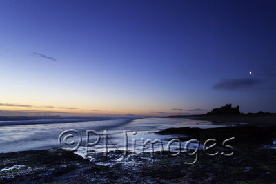 Bamburgh Castle at Sunrise,  Northumberland.