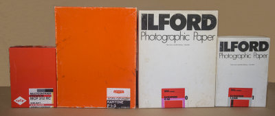 AGFA AND ILFORD PHOTO PAPER FROM MY DARKROOM.