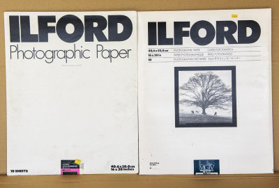 LARGE ILFORD PHOTO PAPER DESTINED FOR DISPOSAL
