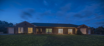 EVENING IMAGE OF TYPICAL GOULBURN DWELLING HOUSE