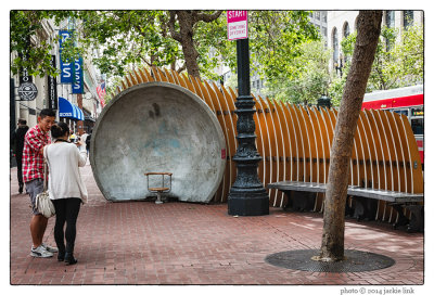 Pause and listen on Market Street