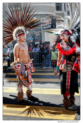 029-Carnaval-Azteca dancers talking.jpg