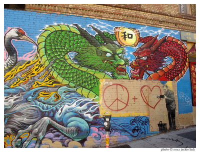 Chinatown Dragons & Banksy's Peace Doctor.jpg