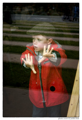 15 Boy Leaning on Window in the de Young
