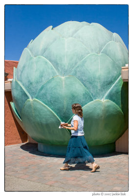 25 Giant Artichoke & Woman in Castroville