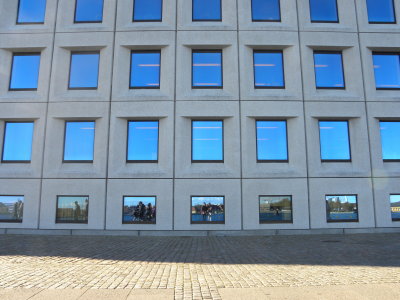 Us, reflected in the Maersk Headquarters windows