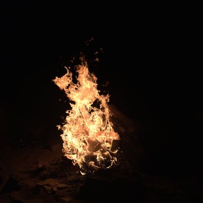 Bonfire at Barry Island