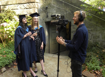 Lauren and Erin, being interviewed