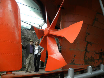 Mike and Angela at the Propeller // Brunel's SS Great Britain