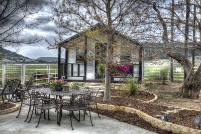 Patio and Bunkhouse at the 4C Ranch