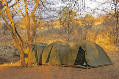 Staff lodging at the tent campsite