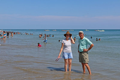 Kay and Tad in the Pacific Ocean