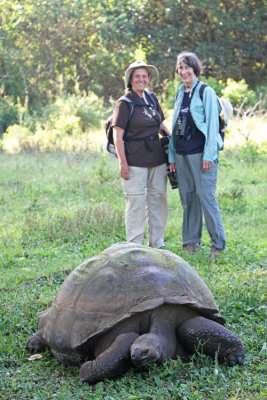 Margaret and Martha with tortoise