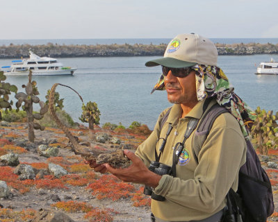 Juan with dried iguana