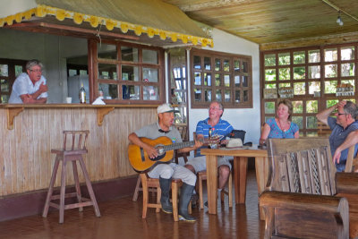 Juan entertains at Steve Devine's ranch