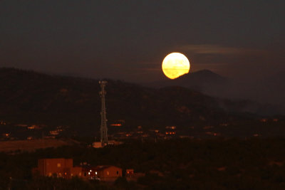 Moon over Santa Fe, NM