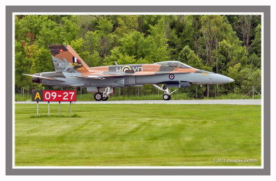 CAF CF-18 Demonstration Aircraft in 75th Anniversary Battle of Britain Commemorative Camouflage: SERIES of Two Images 