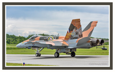 CAF CF-18 Demonstration Aircraft in 75th Anniversary Battle of Britain Commemorative Camouflage: SERIES of Two Images 