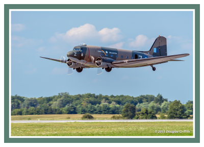 Douglas DC-3/C-47 Dakota carrying Skydivers who will Open The Show