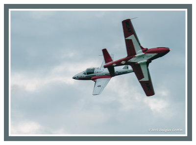 Canadair CT-114 Tutors of 431 Air Demonstration Squadron: The Snowbirds: Opposing Solos: SERIES of Three Images