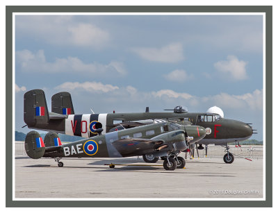 N.A. B-25 Mitchell (Background) and Beech Super 18/C-45 Expeditor (Foreground)