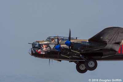 Lancaster Mk. X: Port Side Bearing Blue Spinners and Markings of KB895/WLO: Lady Orchid