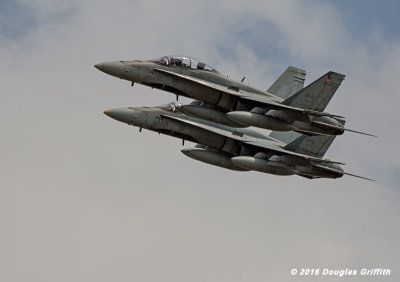 Pair of RCAF CF-188 Hornets over CYXU