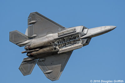 USAF Lockheed F-22 Raptor with Weapons Bays Open