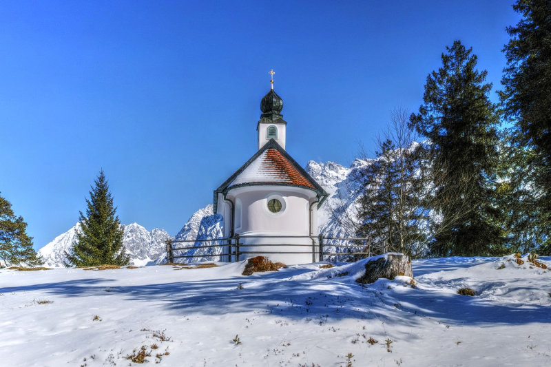 Chapel at the Frozen Lake