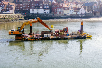 Dredging in Whitby  harbour