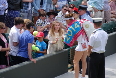 Signing autographs