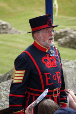 Our tour guide - a Yeoman Warder (the correct name for Beefeaters). This is the everyday uniform