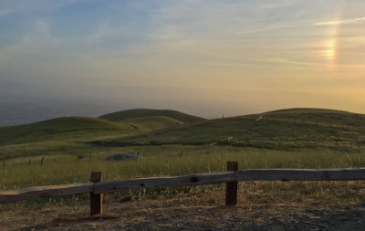 Sierra Road hills at sunset