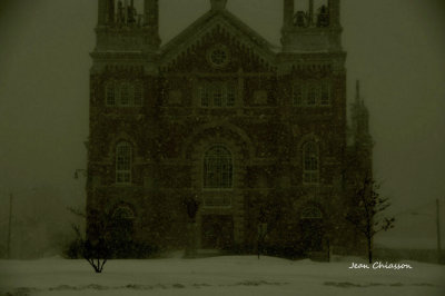 Saint-Louis de Courville Qubec  built  1912 -1917 Ce matin dans la tempte / This Morning in the Storm